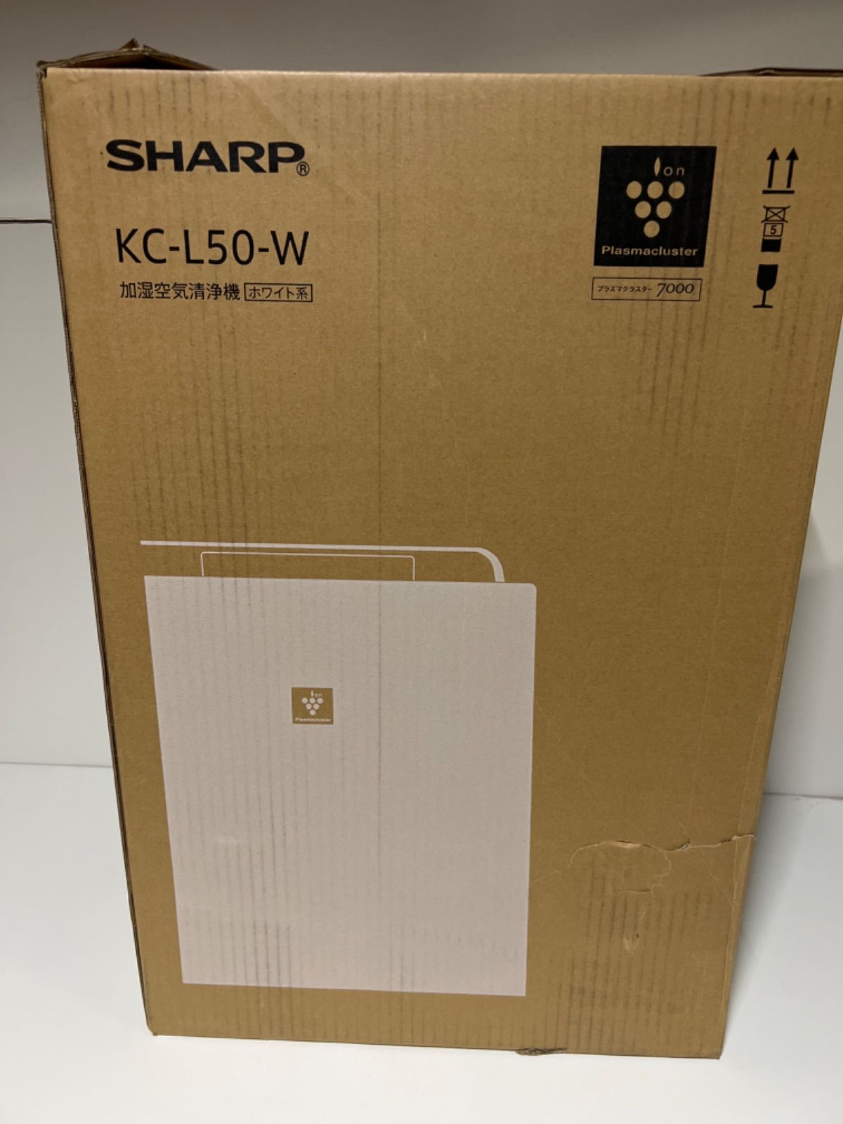 新品・未開封】 SHARP シャ-プ 加湿空気清浄機 KC-L50-W☆-