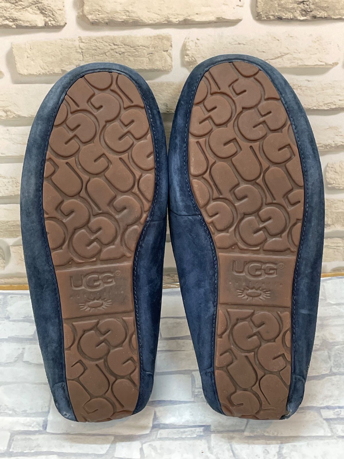 アグ モカシン　ネービー ブルー　26cm 美品 E9-29】◇ UGG Australia モカシン 26cm ネイビーカラーチャーム
