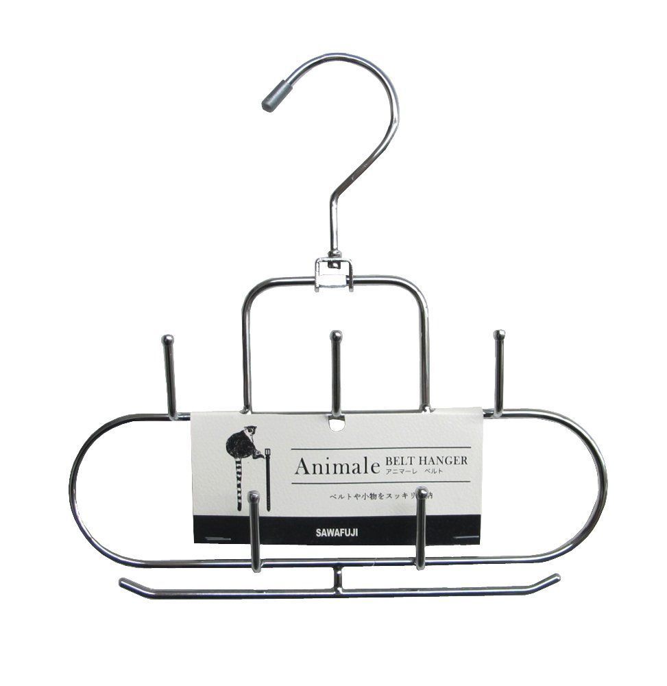 帽子 スカーフ バックル対応 省スペース収納 クローゼット 小物 フック サクセサリー 回転 おしゃれ メンズ 幅210 mm シンプル アニマーレベルト ベルトハンガー AN-08 サワフジ