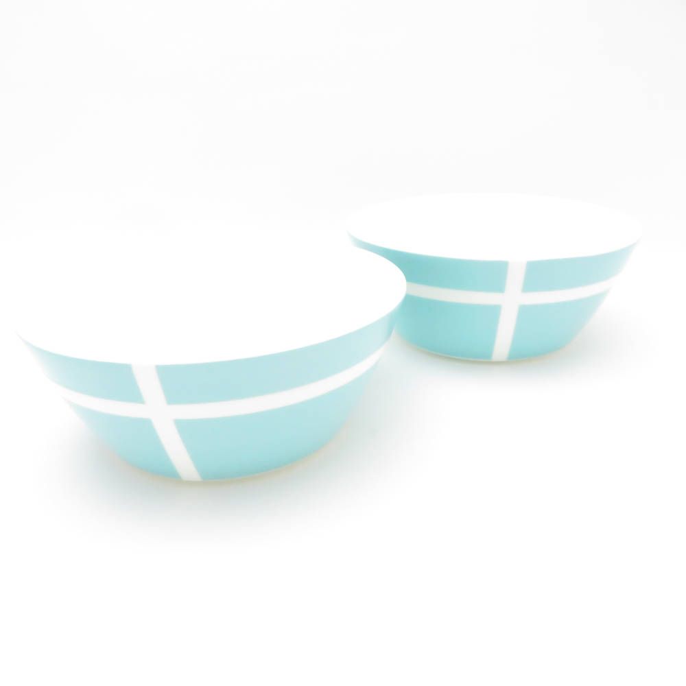 美品 TIFFANY＆Co. ティファニー ブルーボックス ボウル 2点 ペア 14cm