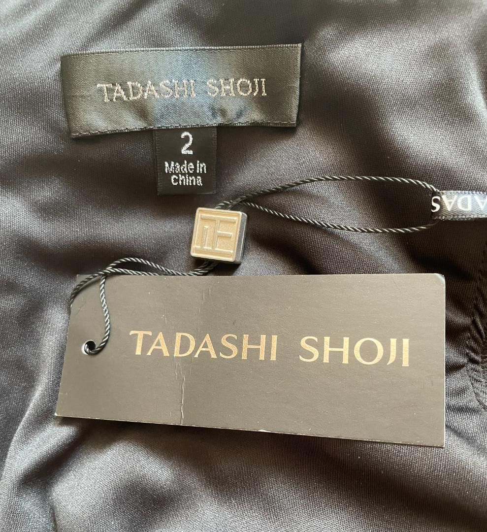 新品◇TADASHI SHOJI タダシショージ 上品ブラック総レースクロス