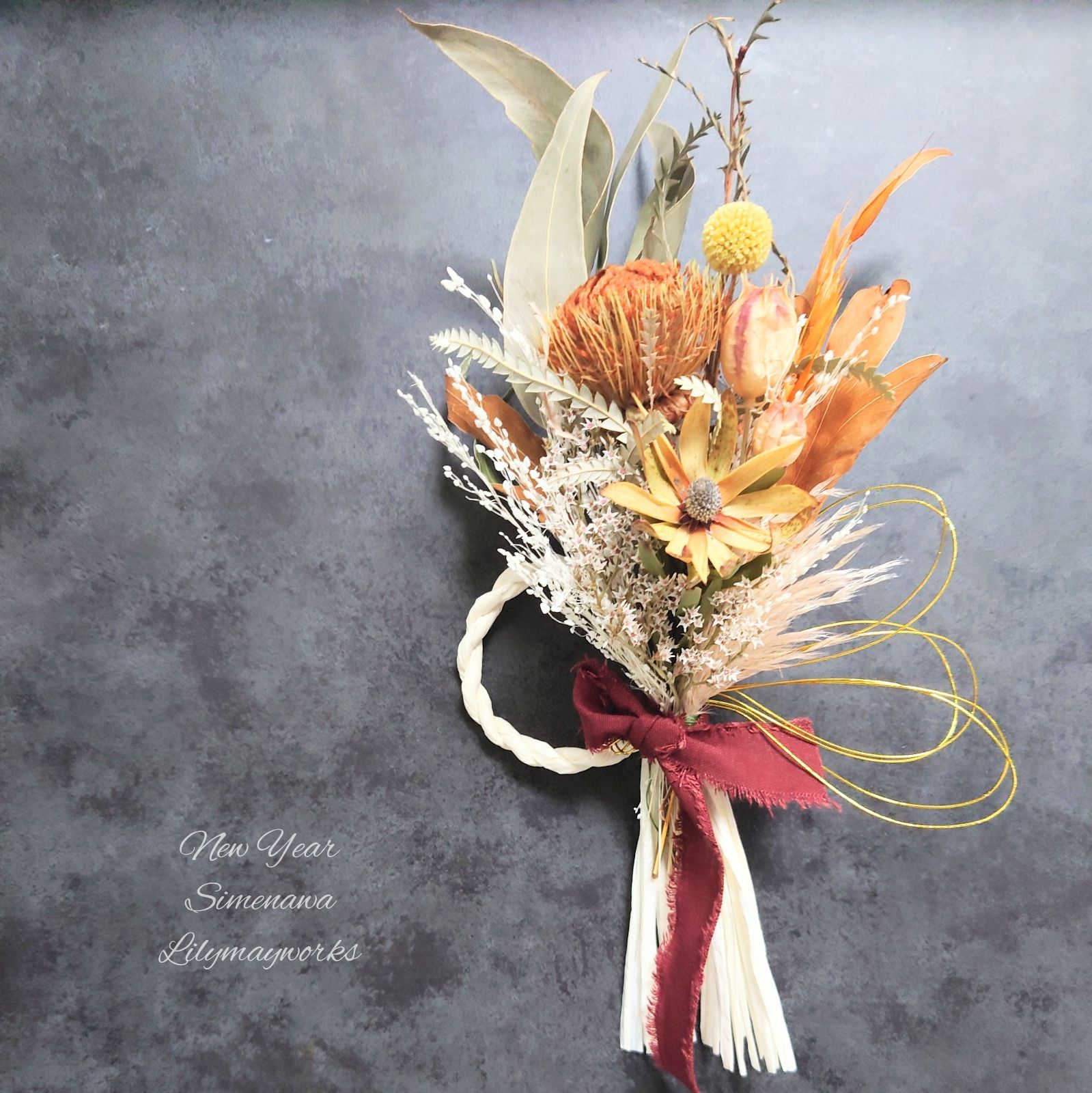 スワッグになるしめ縄 スワッグになるしめ縄2024 しめ縄リース しめ縄