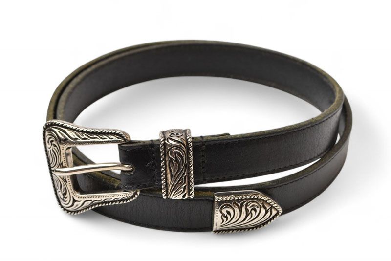 サンローラン ベルト サイズ75 SAINT LAURENT ウエスタン ブラック GRZ352958