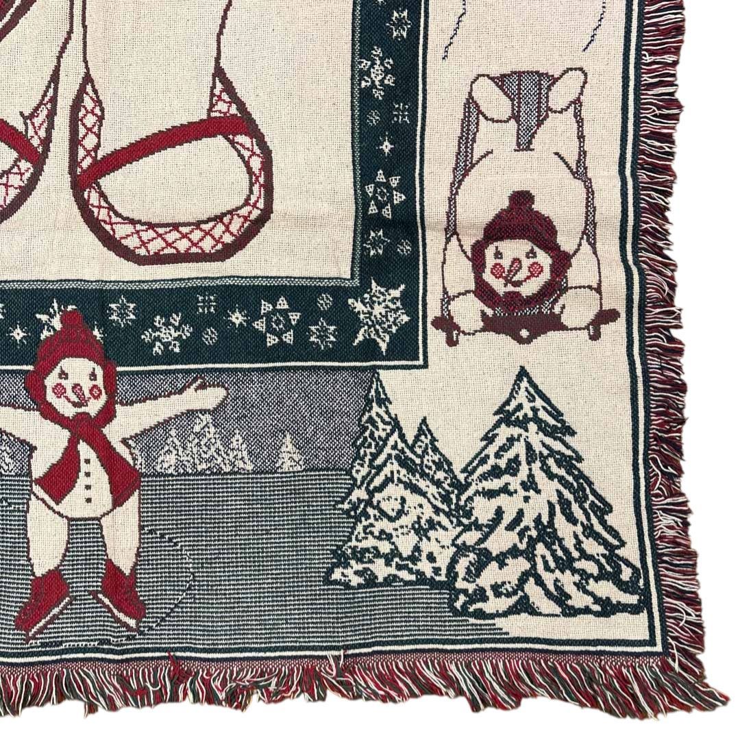 vintageラグ カーペット 雪だるま スキー クリスマス 1989 vintageラグ カーペット 雪だるま スキー クリスマス 1989 - メルカリ