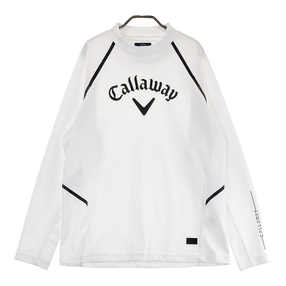 サイズ：3L CALLAWAY キャロウェイ  ハイネック 長袖Tシャツ ロゴ  ホワイト系 [240101409450]# ゴルフウェア メンズ ストスト