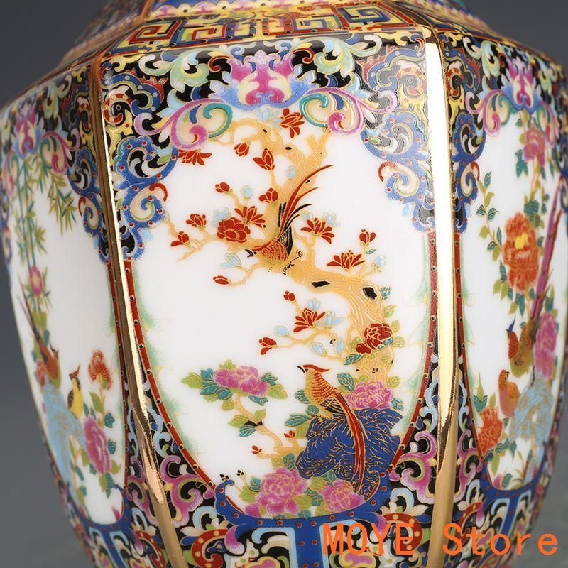 景徳鎮 陶磁 琺瑯彩蒜頭瓶 現代工芸品 美術品 装飾品 置物 景徳鎮 陶磁 琺瑯彩蒜頭瓶 現代工芸品 美術品 装飾品 置物