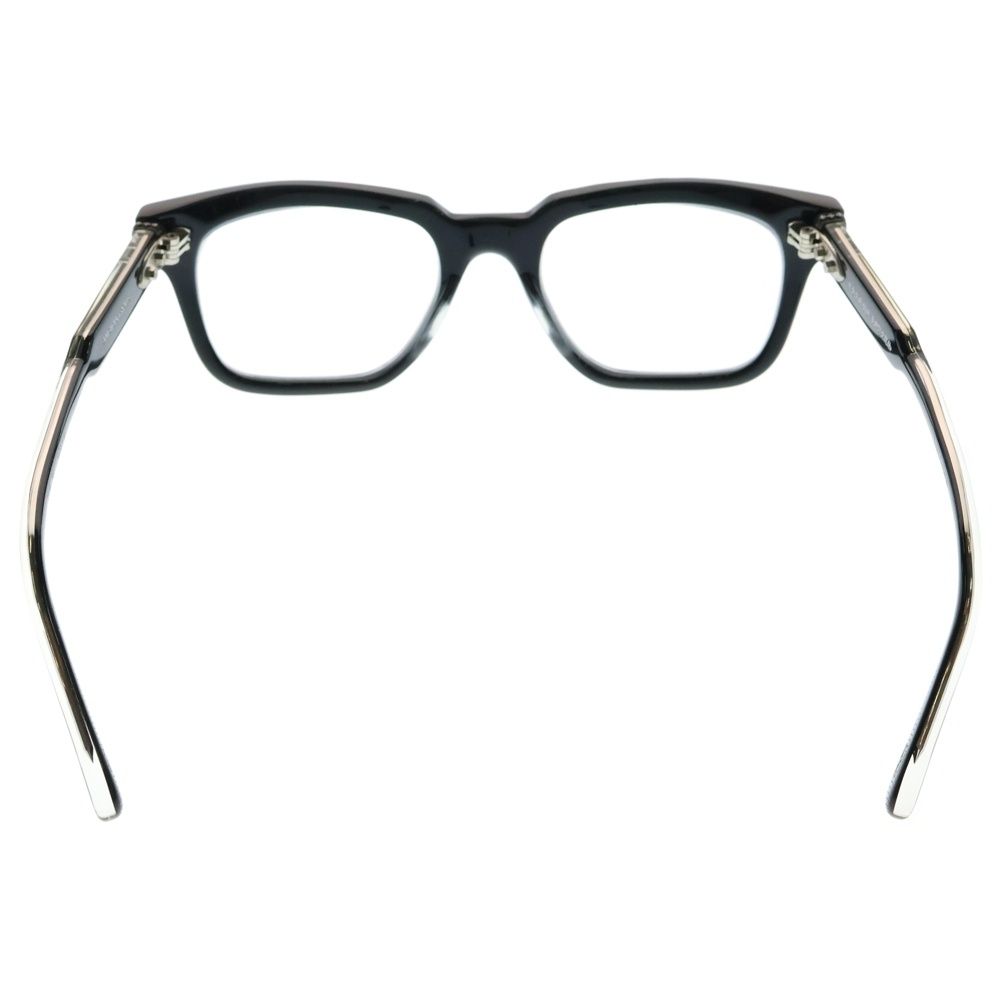 CHROME HEARTS クロムハーツ AMBIDIXTROUS CHプラステンプルスクエアフレーム眼鏡 ブラック シルバー