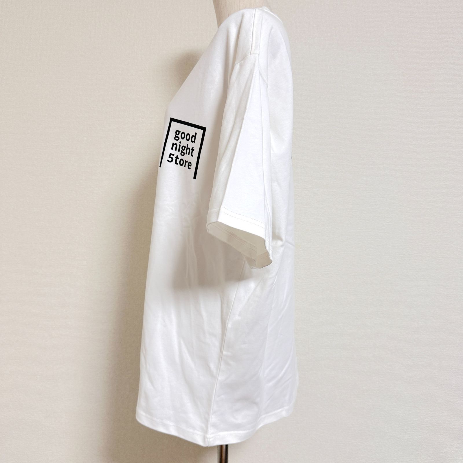 美品 goodnight5tore グッドナイトストア T-shirt patch-logo プリント 