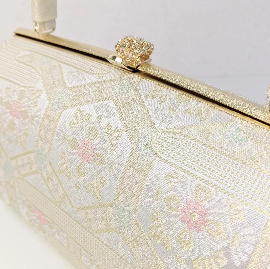 紗織ブランド 草履 バッグ セット 帯地 ゴールド フォーマル LLサイズ H5 紗織 ブランド 草履 バッグ セット 帯地 ゴールド フォーマル Mサイズ