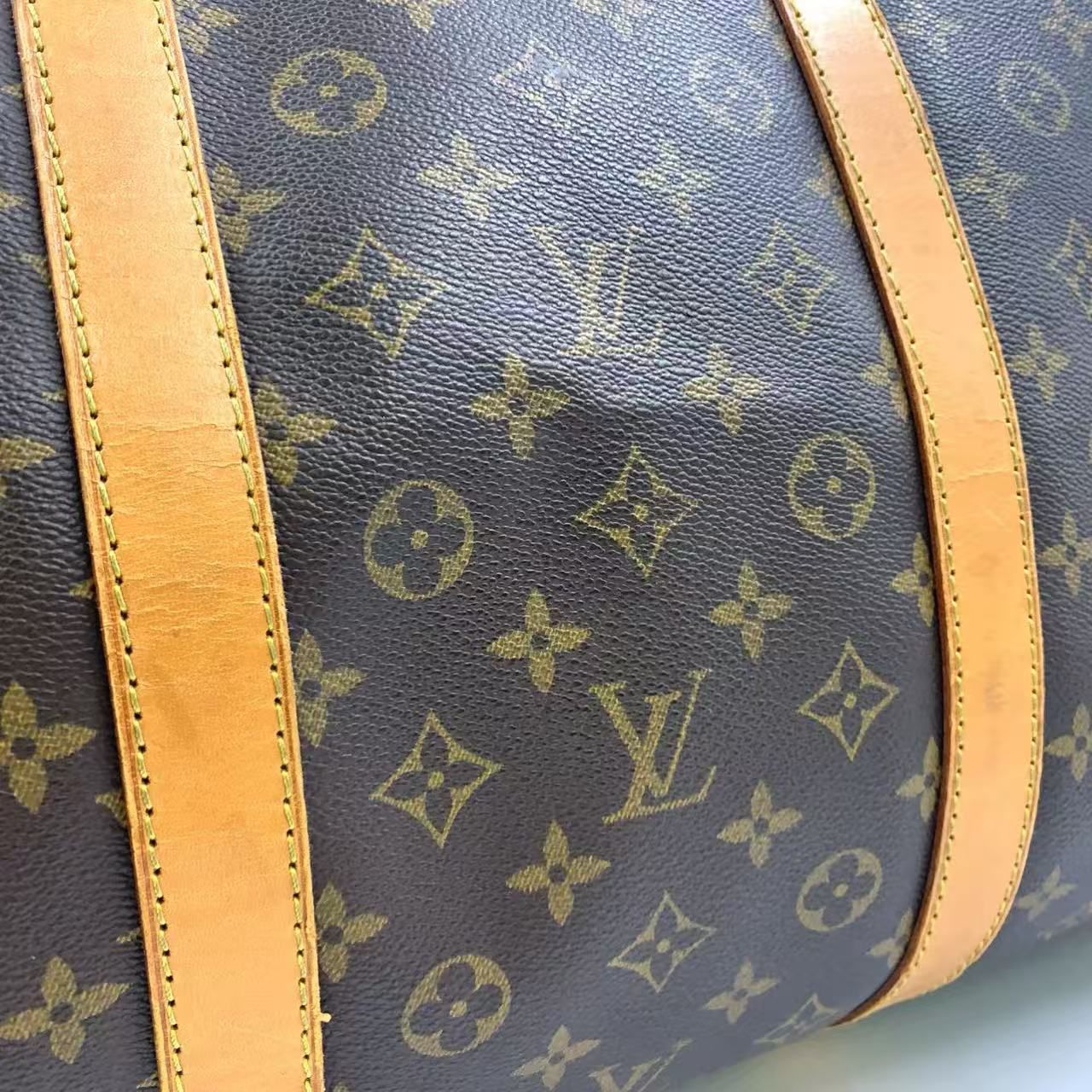 【良品】LOUISVUITTON モノグラム キーポル バンドリエール 60 ルイヴィトンキーポル バンドリエール 60 USA製 14145 ブラウン