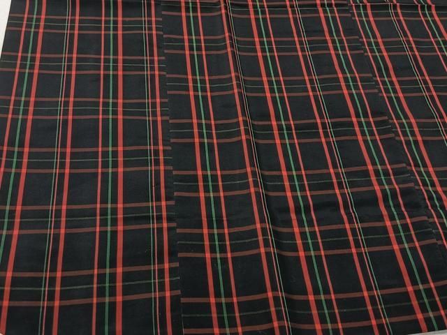 平和屋着物＃道行コート 本場縞大島紬 ロング丈 縞 正絹 逸品 BAAU0065gt