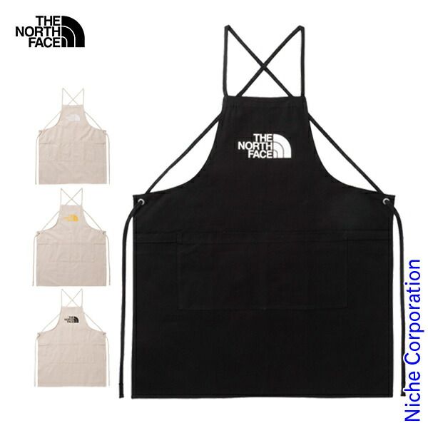 【新品】 ノースフェイス TNFロゴエプロン (NT62331) (NK ナチュラルxブラック)