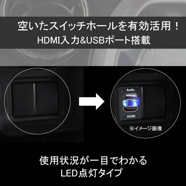 オーディオ中継用USBポート HDMI トヨタ/スズキ/ダイハツ Ａタイプ USB