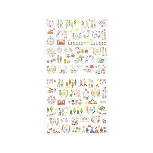 まとめ ミドリ スケジュールシール 季節 デート柄 82460 ×30セット