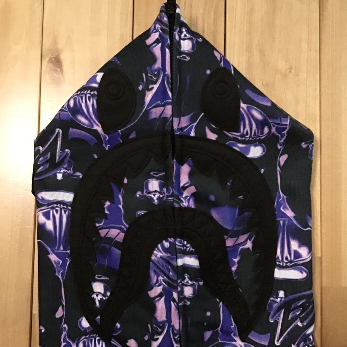 ☆美品☆ APE HEAD GRAFFITI SHARK FULL ZIP HOODIE Sサイズ a