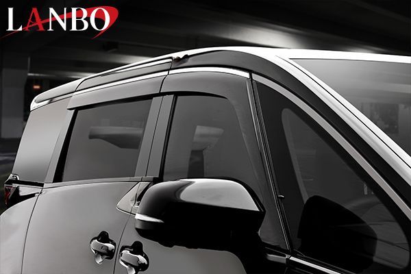 【M's】 トヨタ 40 ヴェルファイア LANBO スタイリッシュサイドバイザー クロームメッキモール 1台分 LDS33-SV ランボ パーツ 部品 社外品 カスタム ドレスアップ TOYOTA VELLFIRE アクセサリー 40系 雨避け ドアバイサー