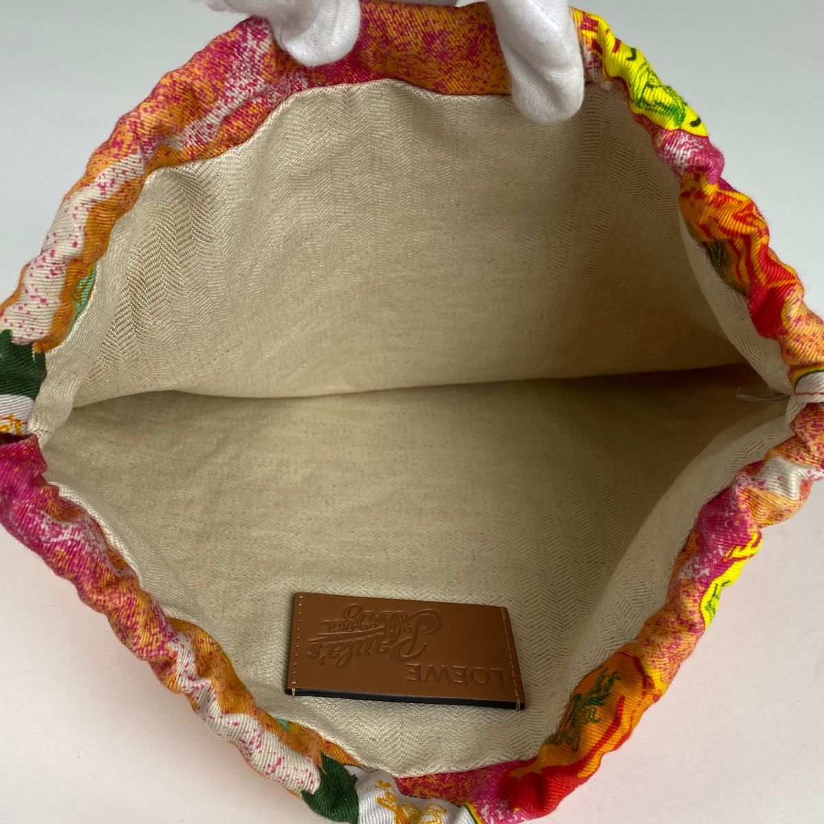 LOEWE - ロエベ 巾着 ポーチ ドロー ストリング ピンク マルチカラー