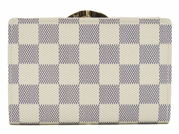 LOUIS VUITTON ダミエ アズール ヴィエノワ ガマ口折り財布 美品 新型/美品】ルイヴィトン ダミエ アズール ヴィエノワ がま口 二