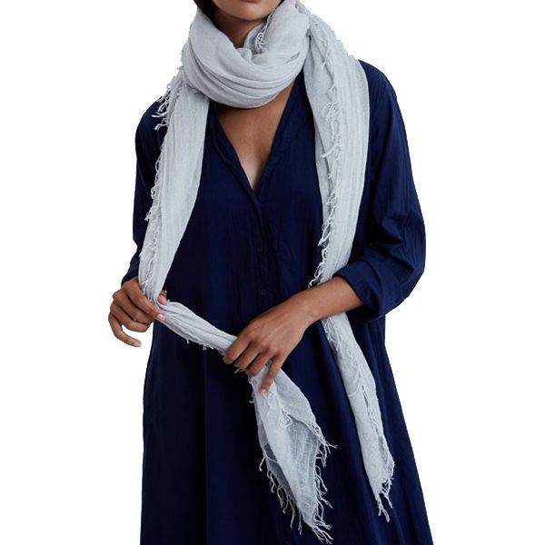 CHAN LUU シルクロングスカーフ ブラック CHAN LUU シルクロング