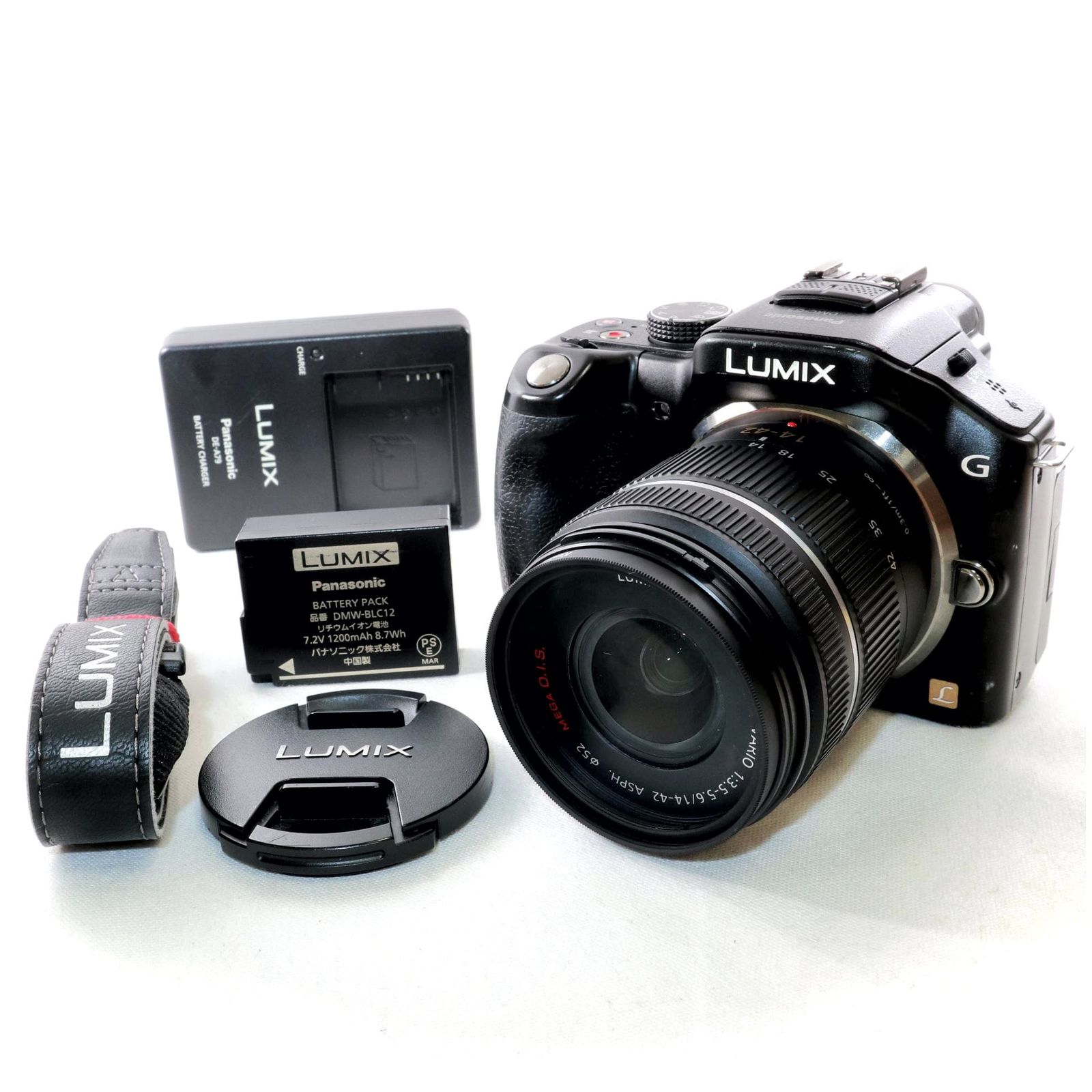 ミラーレス一眼 Panasonic LUMIX DMC-G5 ブラック  H-FS014042 レンズセット k2664