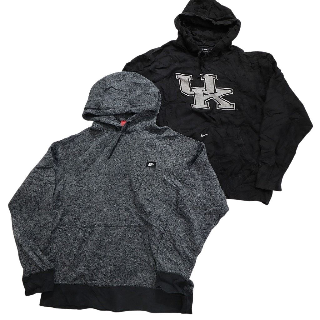 古着卸 まとめ売り ナイキ NIKE スウェット 8枚セット メンズ L フーディー フルジップ カモ柄 アーチロゴ チームロゴ 古着 NC0970