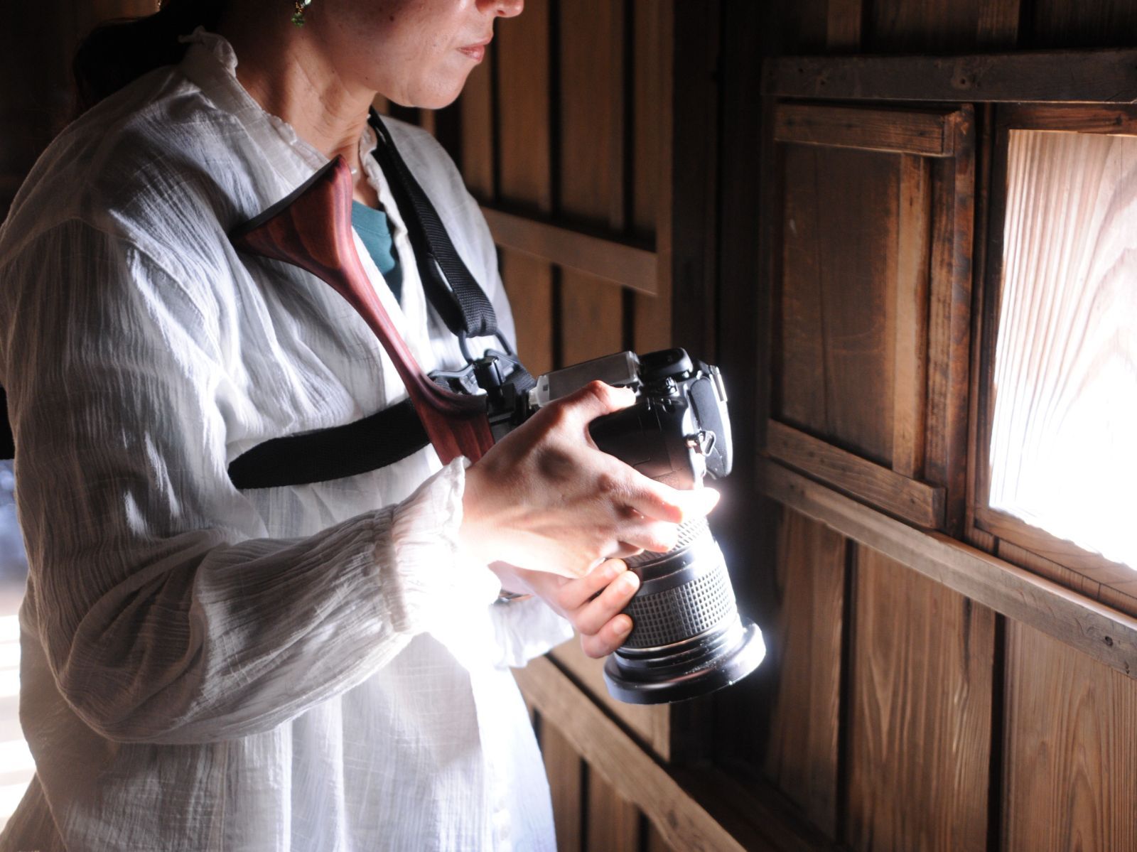 ブレない写真を撮ろう カメラ用木製ストック ベーシック アルカスイス互換です