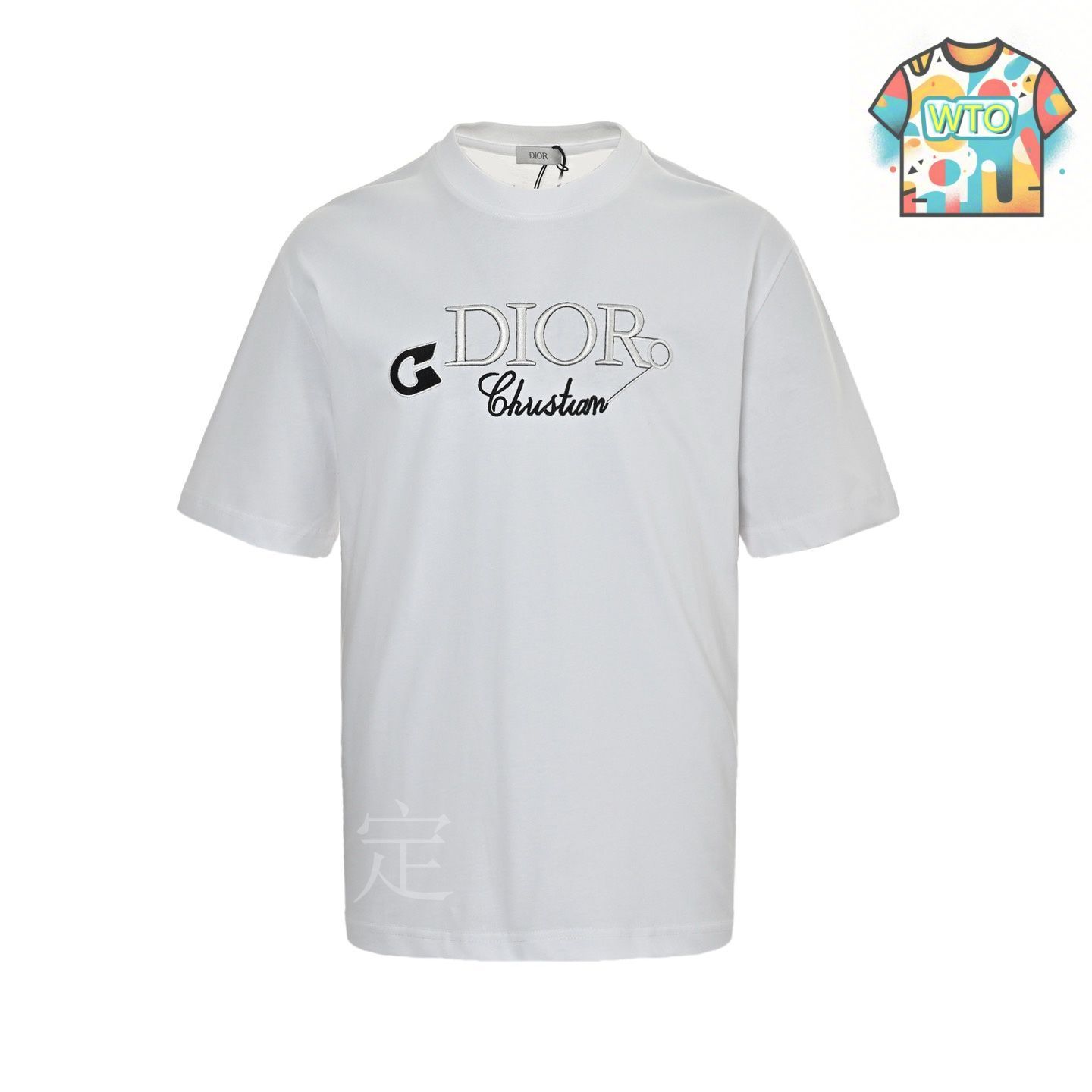 DIOR Tシャツ DIOR CD Icon Logo Embroidered Short-Sleeved Black