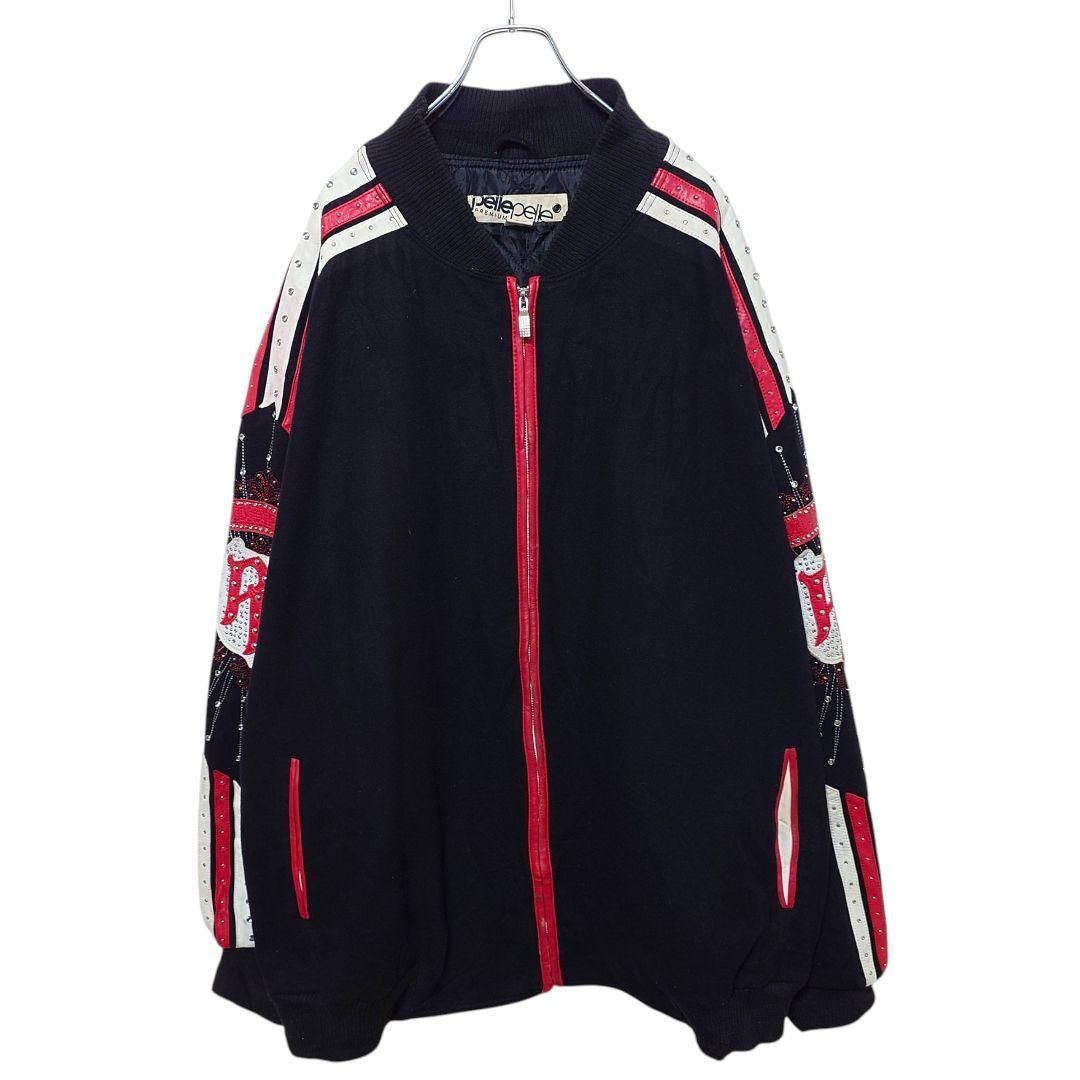 【pellepelle】裏地キルティング ウール レザージャケット A-3928 pellepelle】裏地キルティング ウール レザージャケット A-3928 - メルカリ