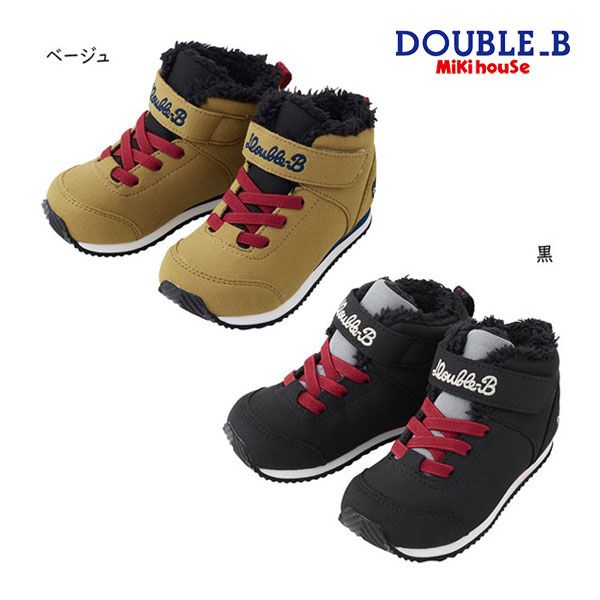ミキハウス　ダブルビー　mikihouse　シューズ 　15cm　黒（05）