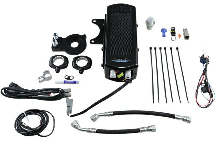 デュアルファン オイルクーラーキット フレームマウント グロスブラック 2004～22年スポーツスターモデルで非ABSモデル