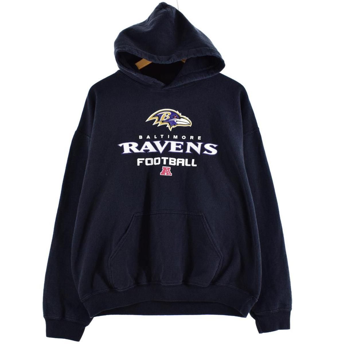 古着 NFL Baltimore Ravens ボルチモアレイブンズ スウェットプルオーバーパーカー メンズL/eaa289765