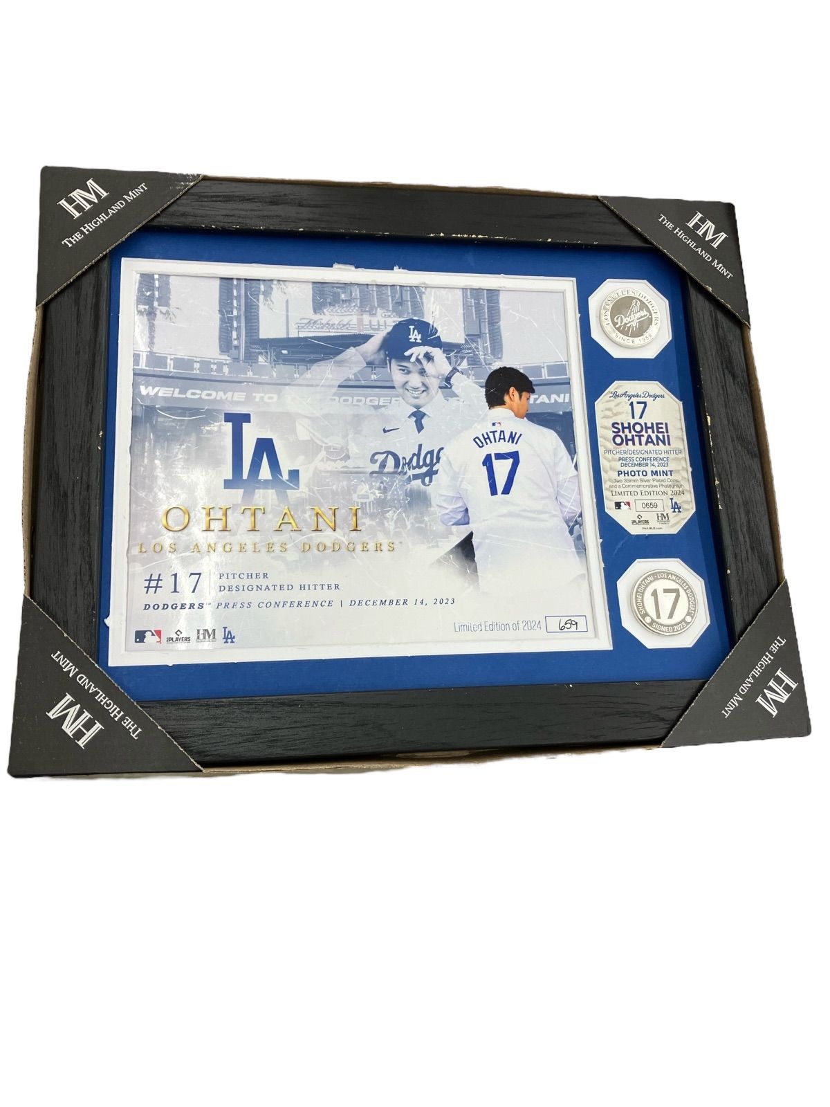【数量限定商品】ドジャース 大谷翔平選手 移籍記念ダブルコインフォトミント 大谷翔平選手のドジャース移籍記念コインが「郵便局のネット