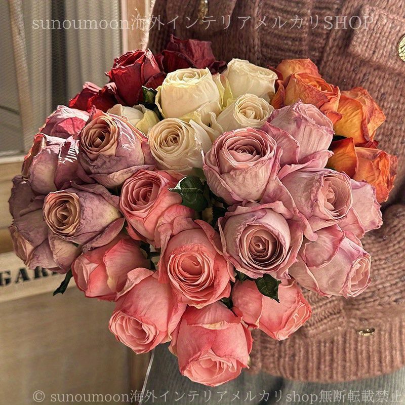 花束 薔薇 バラ 7本セット 造花 人工 おしゃれ かわいい 花束 薔薇 バラ 7本セット 造花 人工 おしゃれ かわいい
