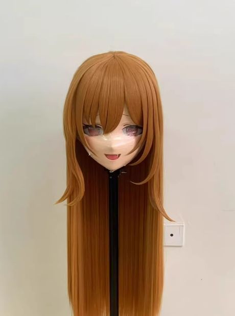 全頭マスク カツラ付き ロック付き NO.431 ドール ヘッドロリータ人形 コスプレ 変身 仮装 着ぐるみ kigurumi 二次元