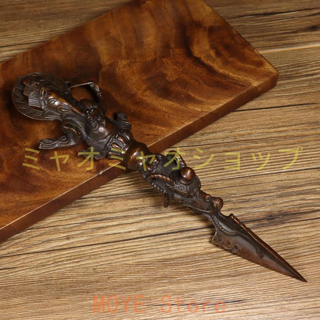 銅製 法器 象鼻金剛降魔杵 招財 辟邪 開運 装飾品 工芸品 置物