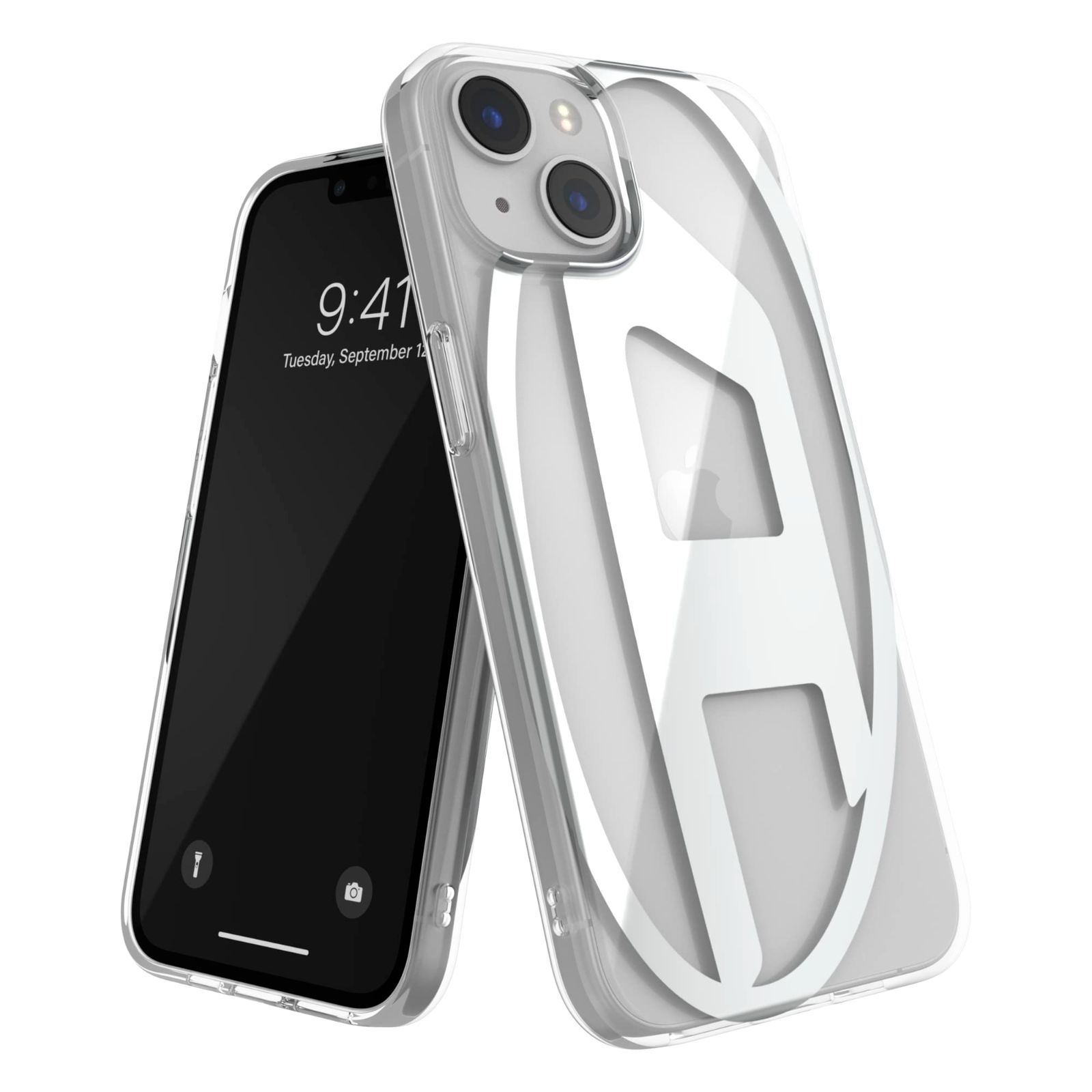 14 | iPhone iPhone 13 クリアケース ディーゼル ケース Dロゴ ブランド iPhone13ケース クリア iPhone14ケース x DIESEL シルバーロゴ