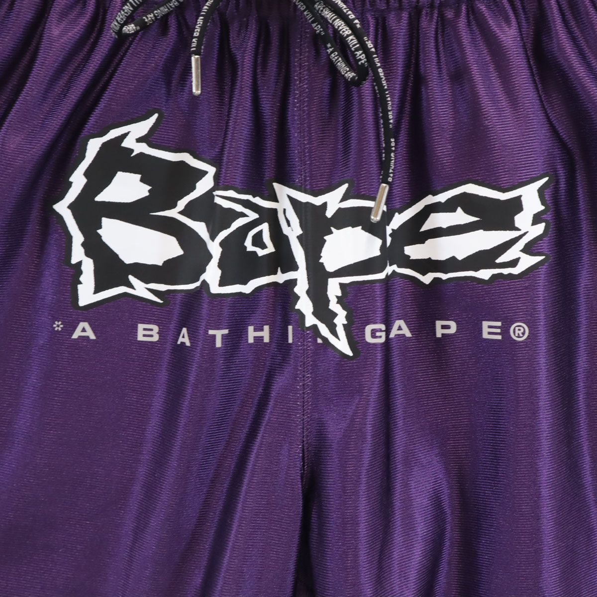 古着 A BATHING APE アベイシングエイプ リバーシブル バスケットボール ハーフパンツ L パープル メンズ A BATHING APE アベイシングエイプ リバーシブル バスケットボール