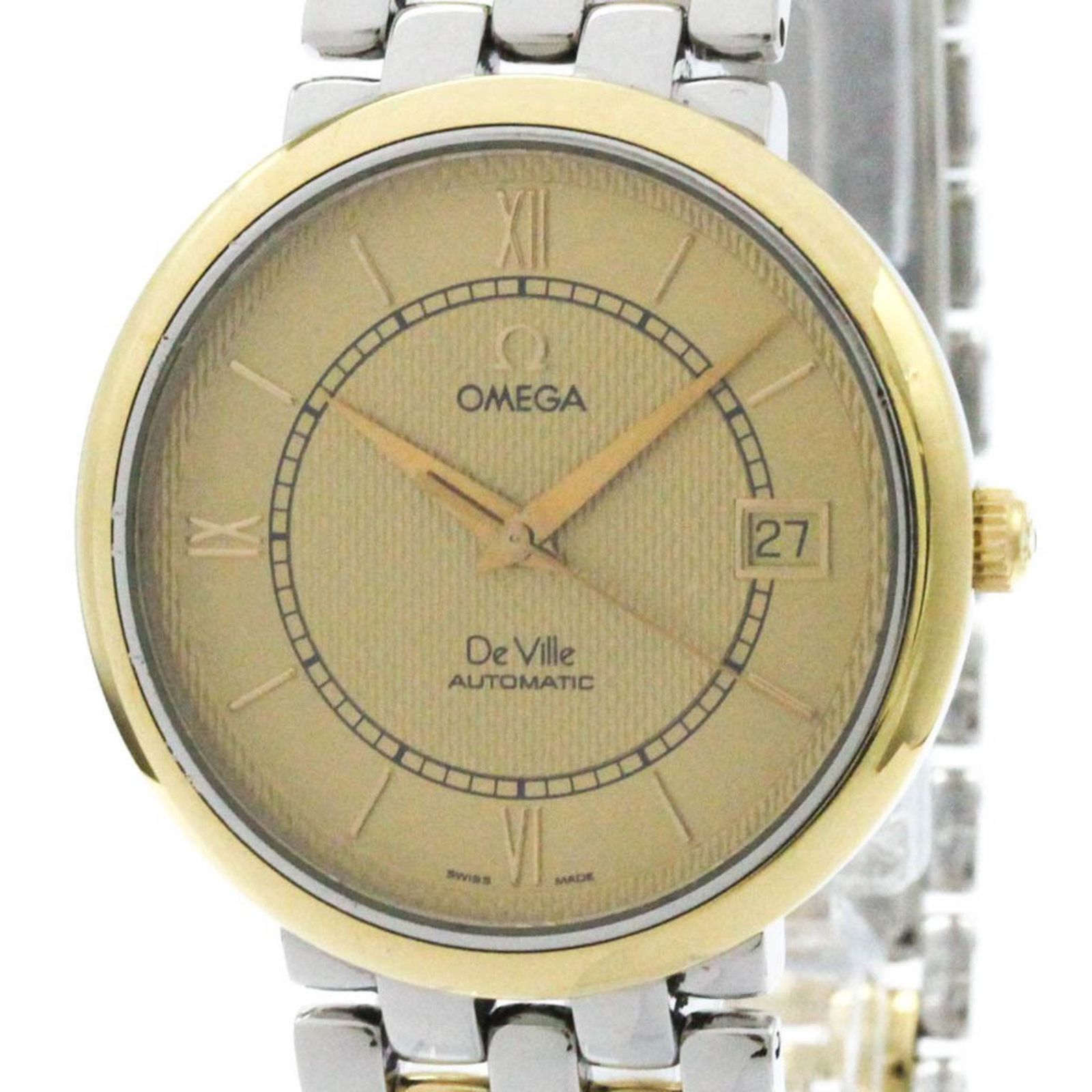 オメガ OMEGA デビル プレステージ K18 ゴールド ステンレススチール 自動巻き メンズ 時計 7304.11 外装仕上げ済み