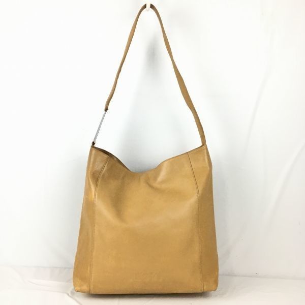 Max Mara/マックスマーラ レザー ワンショルダーバッグ 茶/ブラウン 管 