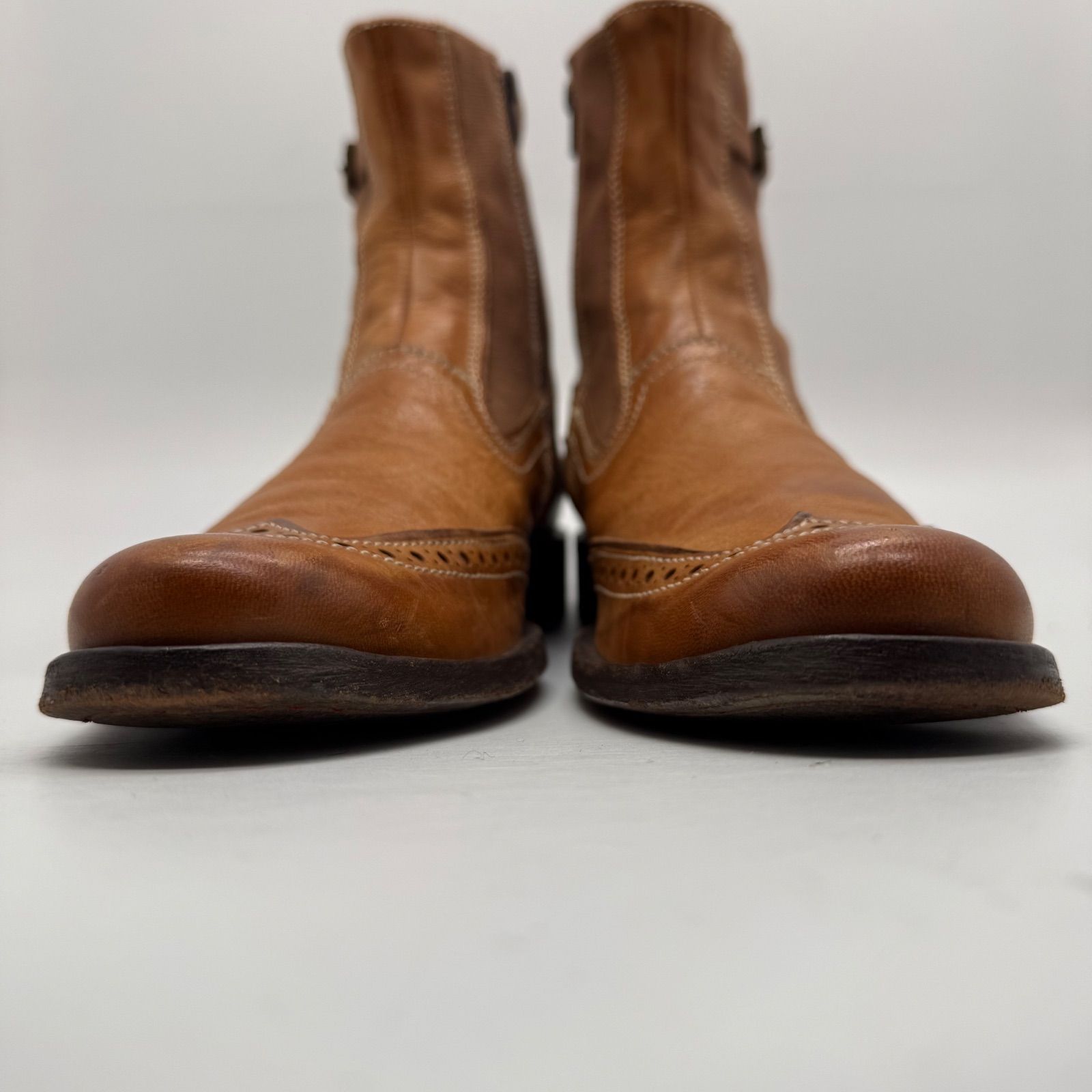00s DIESEL Zip Western Boots Y2K アーカイブ 2000s Diesel Western