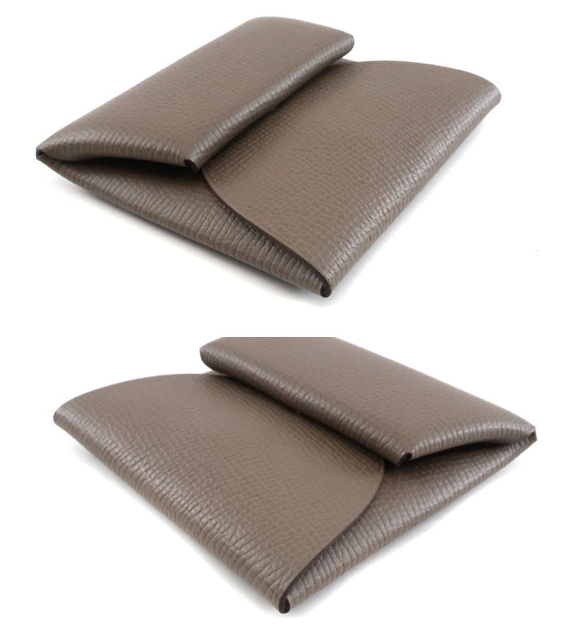 未使用 エルメス B刻印 バスティア コインケース エトゥープ