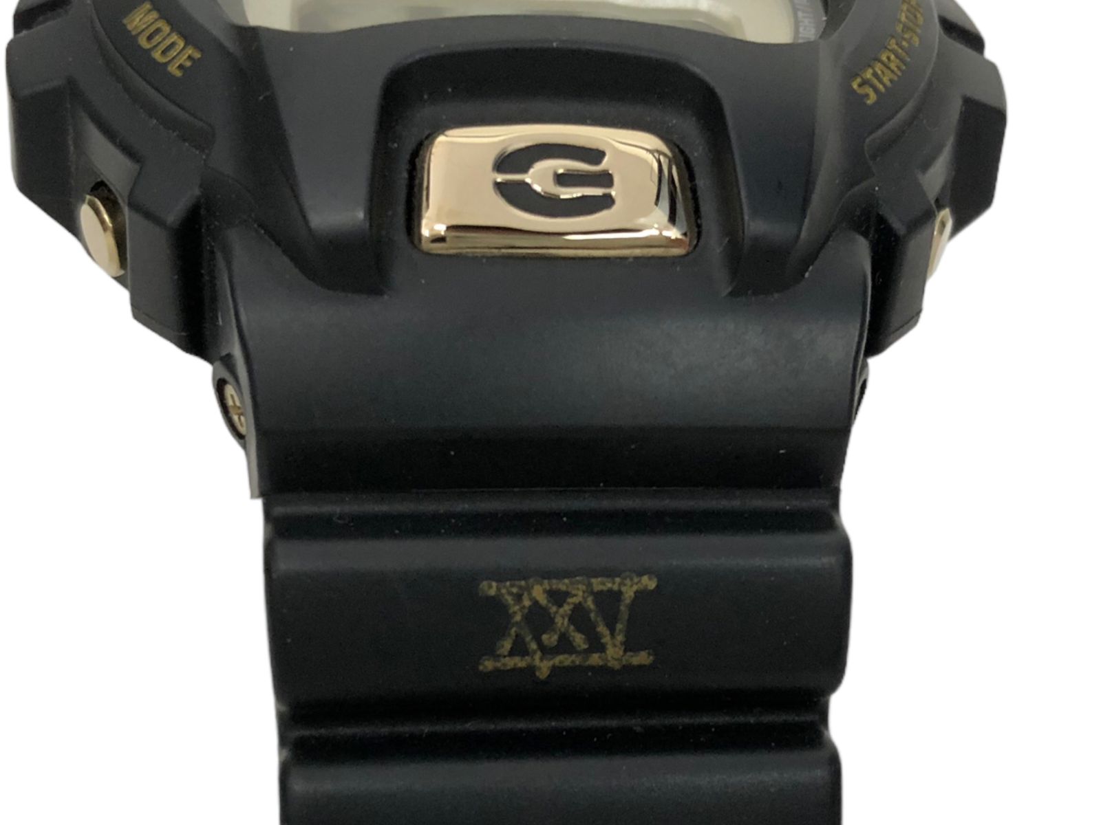 CASIO (カシオ) G-SHOCK Gショック × STUSSY (ステューシー) デジタル腕時計 25周年 コラボ DW-6900 ブラック  ゴールド メンズ/078