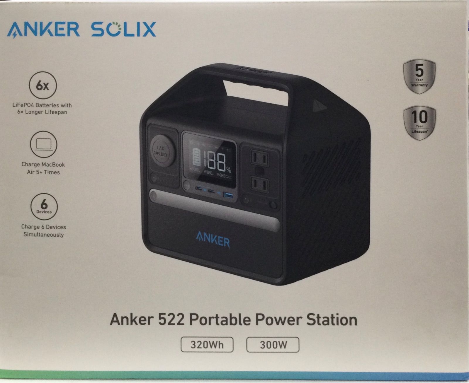 Anker ポータブル電源 522 A1721511　箱傷み Anker ポータブル電源 522 A1721511 箱傷み 【公式通販】