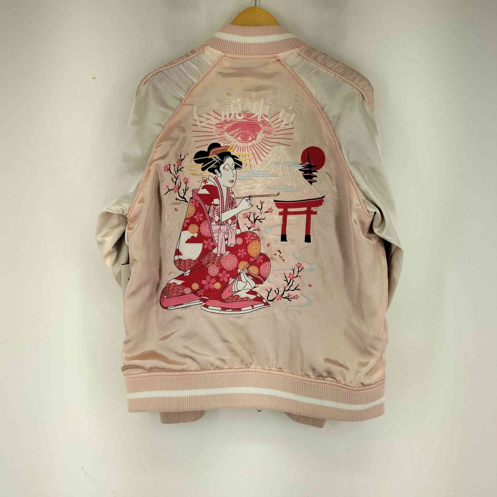 LEGENDA スカジャン レジェンダ LEGENDA 伝説東京 芸者 刺繍 スカジャン メンズ JPN