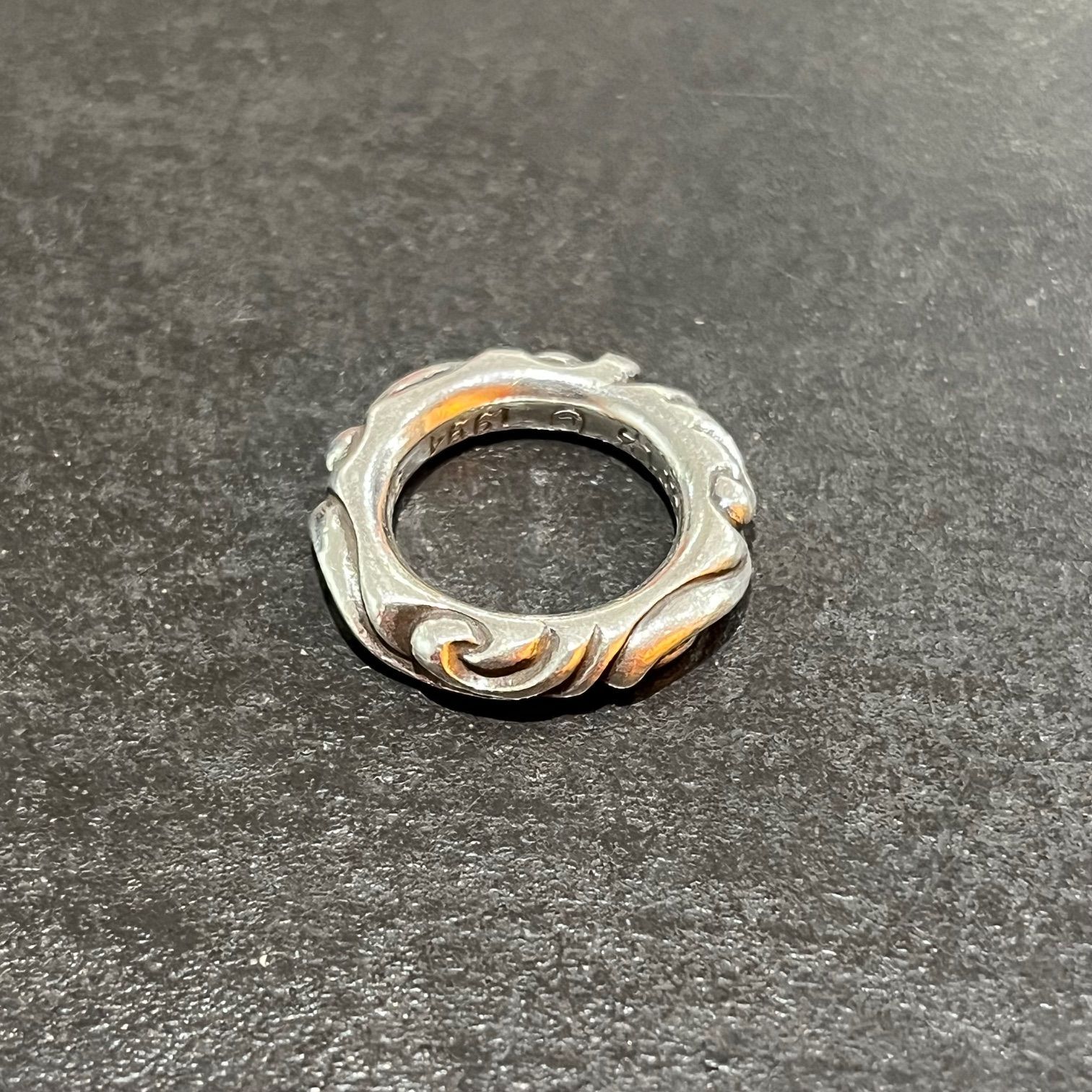 シルバー925 スクロールリング クロムハーツ スクロールリング