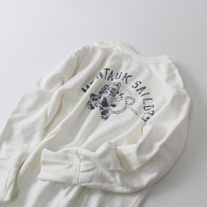 45R 45rpm フォーティファイブアール 虎 ホワイト スウェット 45R 45rpm フォーティファイブアール セイリング虎プリントの908