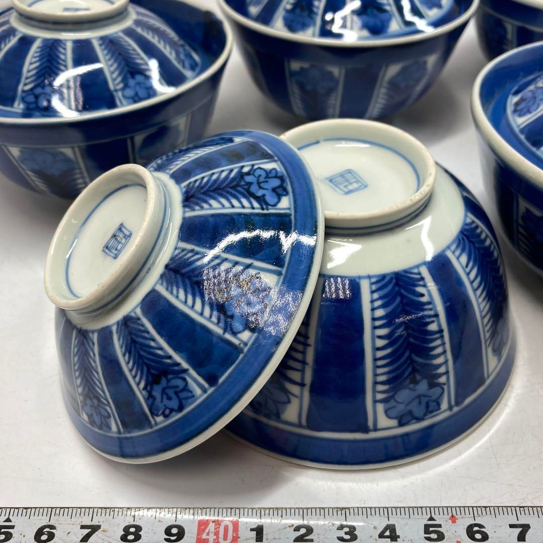 古伊万里 上手 蓋茶碗5客 身直径11㎝ 東Y5-1012④ - メルカリ