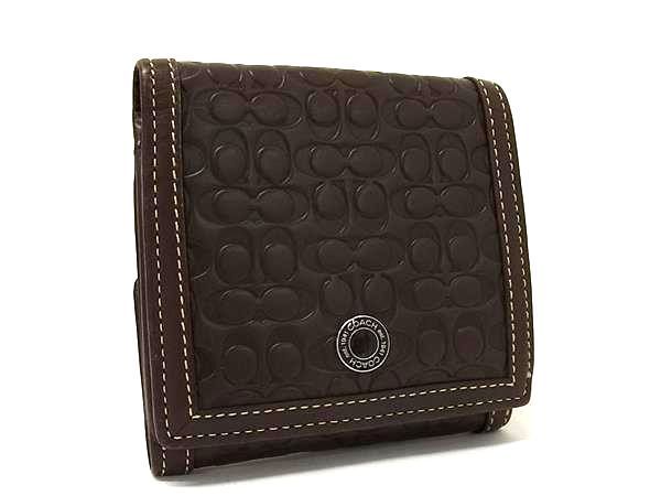 レビュー高評価の商品 □美品□ ウ 財布 三つ折り レザー シグネチャー コーチ COACH 小物