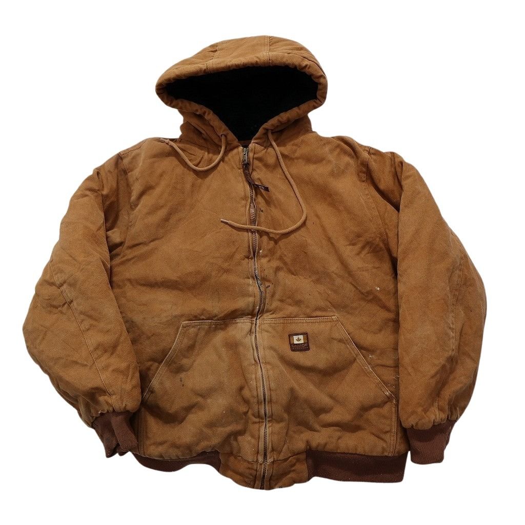 古着卸 アクティブ型 ダック地 ジャケット 4枚セット メンズ XL フェード フーディー 裏地キルティング 古着 NC0101