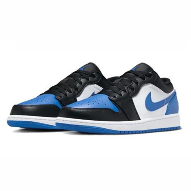 新品 NIKE ナイキ スニーカー ナイキ エア ジョーダン 1 ロー NIKE AIR JORDAN 1 LOW ホワイト/ブラック/ホワイト/ロイヤルブルー 553558-140 メンズ レディース 男女兼用 並行輸入品